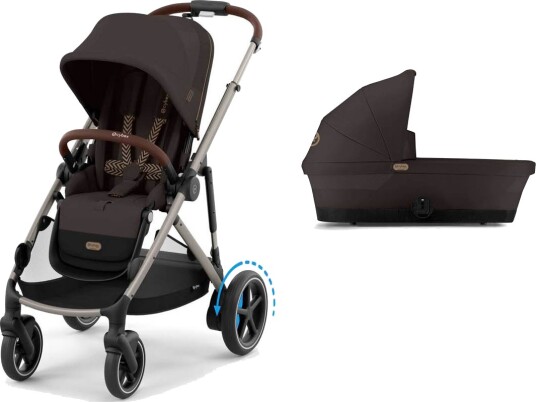 Cybex E Gazelle Chocolate Brown Komplett Barnevogn