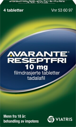 Avarante Reseptfri 10 mg tabletter 4 stk