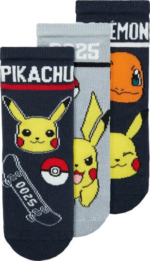Name It Nmmsantiago Pokemon 3P Sock Sky Navy 19 21