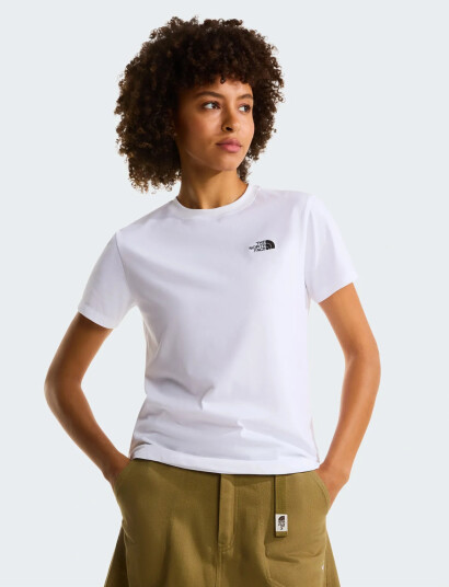 The North Face W Evolution Simple Dome Slm Short Sleeve   White   XL