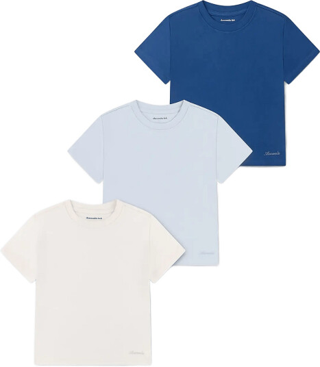 Abercrombie Kids 3T 3Pk Ss Tee Blue 140/155CM