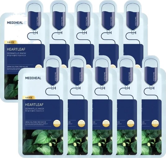 Mediheal Mediheal   Dermaplus Heartleaf Mask 10Pcs.   Nude   10 PCS