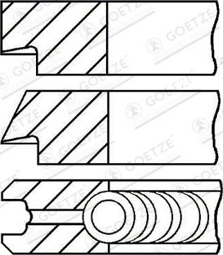 Stempelringsett GOETZE ENGINE 08 145306 00