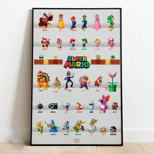 Super Mario Plakat Character Parade - 91,5 x 61 cm Super Mario Plakat Character Parade - 91,5 x 61 cm