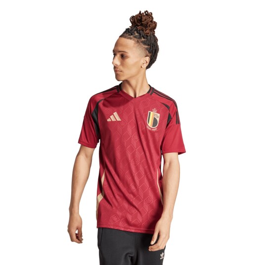 adidas Belgium Home Jersey / EURO24, fotballdrakt, herre Team Coll Burgundy 2