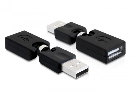 Delock USB 2.0 Rotasjonsadapter Hankjønn til Hankjønn 6,5 cm Delock USB 2.0 Rotasjonsadapter Hankjønn til Hankjønn 6,5 cm