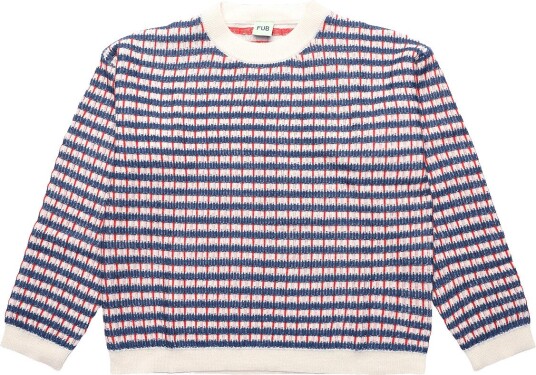 FUB Multi Sweater ERCU/DEEP INDIGO/CLASSIC RED 130