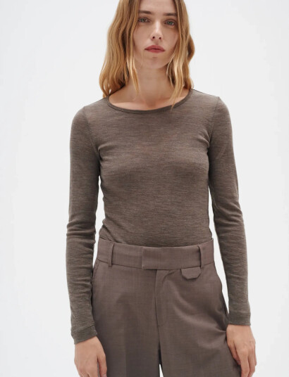 InWear Fangiw T-Shirt Ls - Brown - XXS