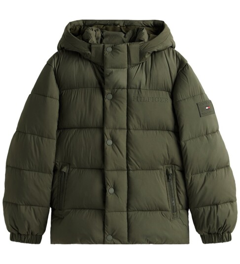 Tommy Hilfiger Pewter Green Matt Og Shine Embossed Jakke 8 år Tommy Hilfiger Pewter Green Matt Og Shine Embossed Jakke 8 år