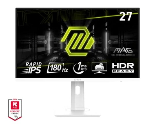 MSI MAG 274PFWDE 68,6 cm (27") 1920 x 1080 piksler Full HD LCD 1 ms Hvit MSI MAG 274PFWDE 68,6 cm (27") 1920 x 1080 piksler Full HD LCD 1 ms Hvit