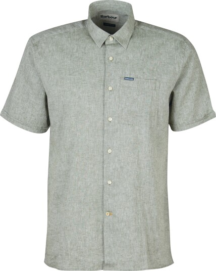 Barbour Men"s Nelson Shortsleeve Summer Shirt Bleached Olive XXL Barbour Men"s Nelson Shortsleeve Summer Shirt Bleached Olive XXL
