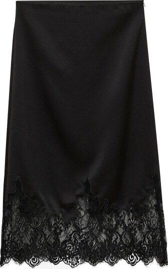 Vero Moda Satengskjørt vmNovi Lace Svart
