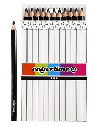 Creativ Company Triangular Jumbo colored pencils - Black 12pcs.