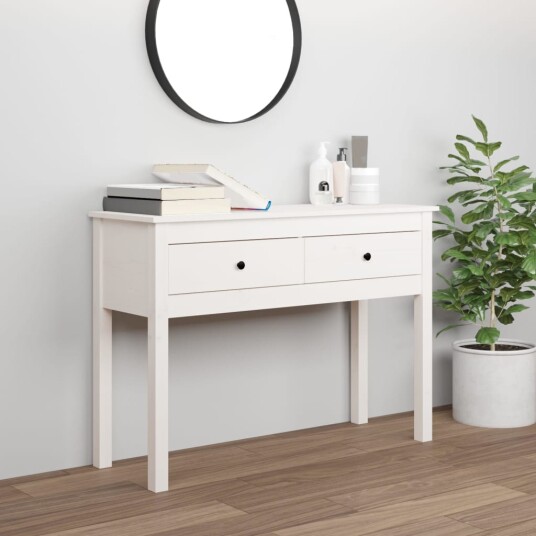 vidaXL Konsollbord hvit 100x35x75 cm heltre furu vidaXL Konsollbord hvit 100x35x75 cm heltre furu