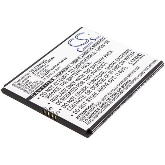 ZTE Blade A530 batteri (2500 mAh 3.8 V, Sort)