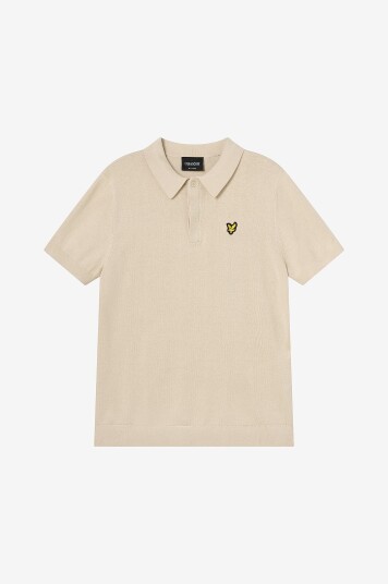 Lyle & Scott Genser SS Knitted Polo Shirt Beige