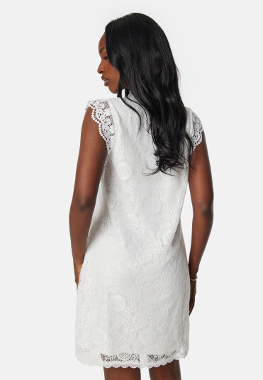 Pieces Pcolline SL Lace Dress Cloud Dancer XS