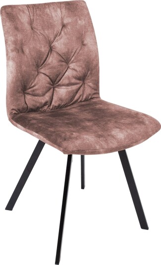 Stol HOME4YOU Afton Mørk rosa fløyel - mørk rosa