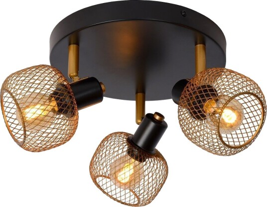 Maren Trio Taklampe  Sort/Gull