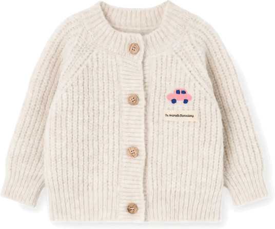 THE ANIMALS OBSERVATORY Serval Baby Cardigan Cream 86/92