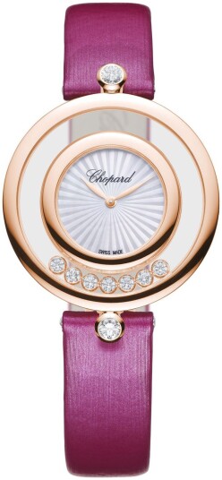 Chopard Dameklokke 209426 5001 Happy Diamonds Sølvfarget/Sateng Ø32