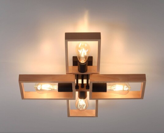 JUST LIGHT. GmbH Taklampe Frame, dimbar, Lyst tre , Stue / spisestue, Tre JUST LIGHT. GmbH Taklampe Frame, dimbar, Lyst tre , Stue / spisestue, Tre