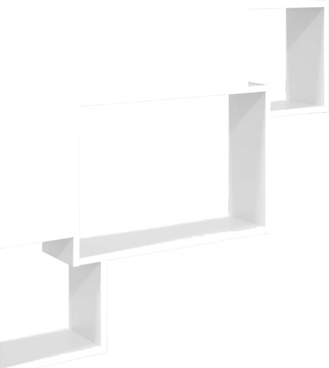 vidaXL Vegghylle Veggmontert Hvit 91,5 x 15 x 76 cm Konstruert tre