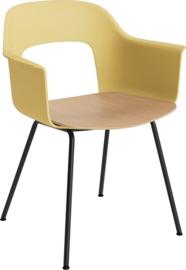 Hay Layout 212 Spisestol med Armlener Biscotti/ Sort/eik