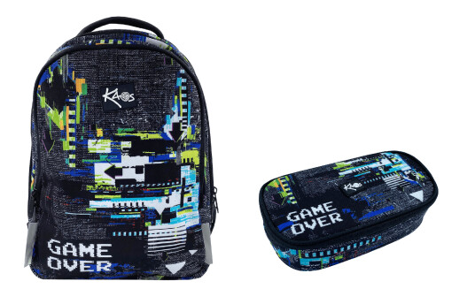 KAOS Backpack 2-in-1 36L & Pencilcase Game Over