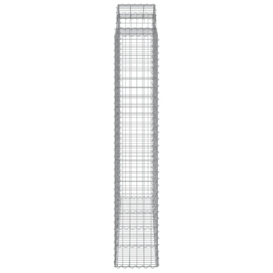 Gabionkurver buede 13 stk 200x50x220/240 cm galvanisert jern Gabionkurver buede 13 stk 200x50x220/240 cm galvanisert jern