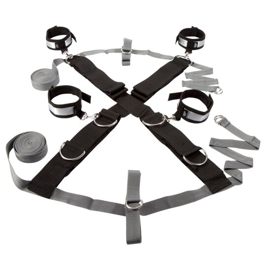 Fifty Shades of Grey Bondage-sett til Seng       - Grå