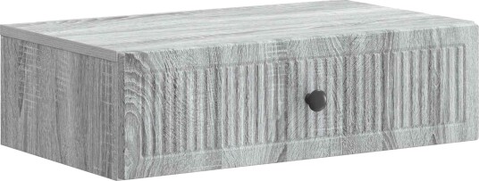 vidaXL Vegghengt Sidebord Grå sonoma 59 x 34,5 x 17 cm Konstruert tre