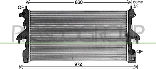 PRASCO CI956R003 Radiator motorkjøling