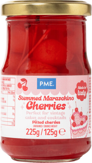 Hermetisk Kirsebær Maraschinokirsebær 225g Hermetisk Kirsebær Maraschinokirsebær 225g