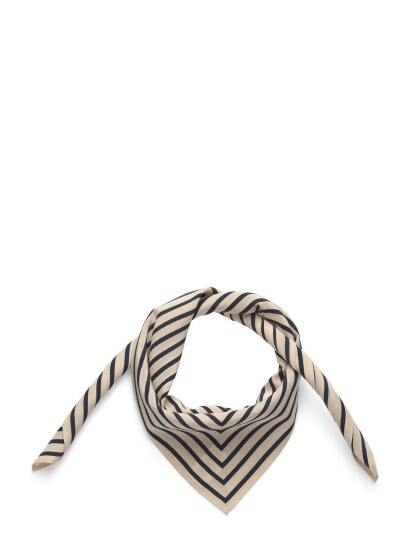TOTEME Signature Monogram Silk Scarf Beige ONE SIZE TOTEME Signature Monogram Silk Scarf Beige ONE SIZE