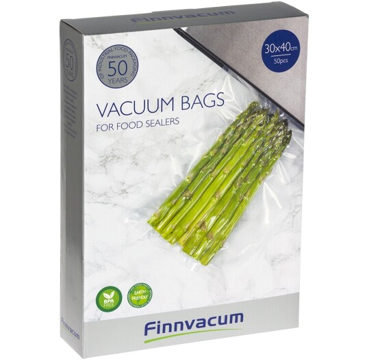Finnvacum vakuumpose 30x40 cm 50-pakning, ribbet