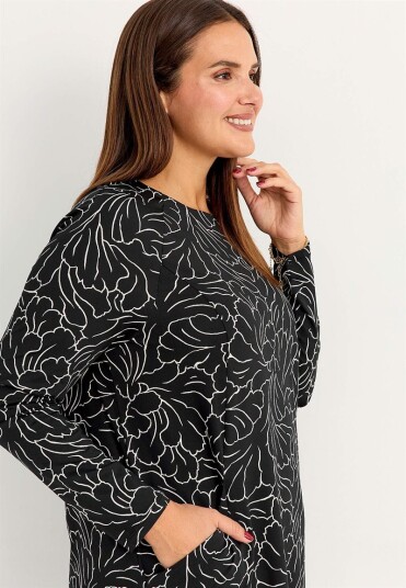 Cellbes Of Sweden Monstret Jersey-kjole med lommer Jasminette Cellbes Of Sweden Monstret Jersey-kjole med lommer Jasminette