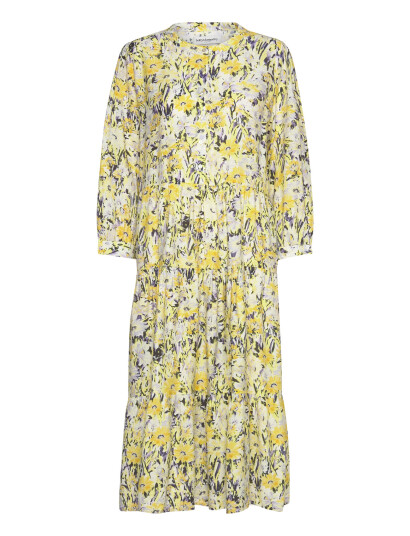 Lollys Laundry Oliviall Midi Dress 3/4 - Yellow - S Lollys Laundry Oliviall Midi Dress 3/4 - Yellow - S