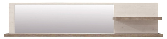 Vegghylle med Speil Breage 25x213 cm Brun | Hvit Vegghylle med Speil Breage 25x213 cm Brun | Hvit