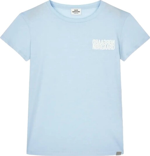 Mads Nørgaard Single Cotton Tuvina Mini Mirror Tee   Blue   128