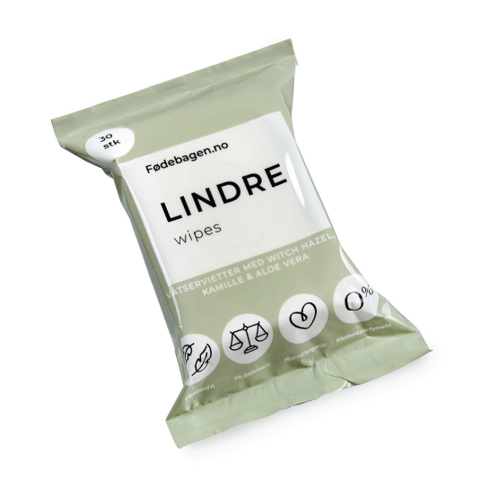 Fødebagen Lindrewipes Våtservietter 30 stk.