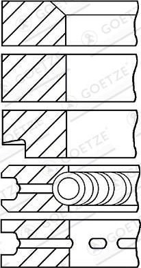 Stempelringsett GOETZE ENGINE 08-392000-10