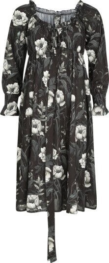 Killstar - Goth Middellang kjole - Nocturne Nights - Ivory'S Chorus Midi-kjole - XS til 4XL - Damer - svart