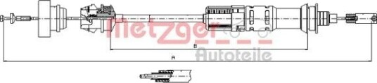 Clutchkabel METZGER 11.3921