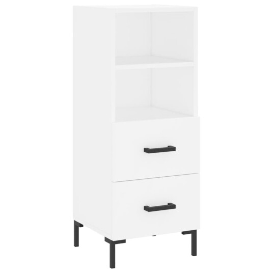 vidaXL Highboard hvit 34,5x34x180 cm konstruert tre 8720845483357