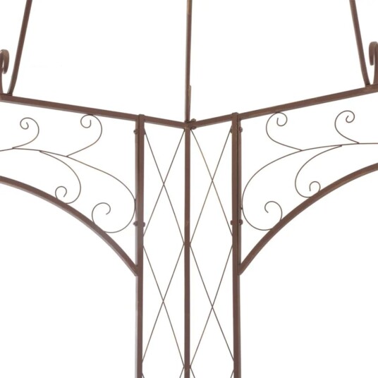 vidaXL Hagepaviljong antikk brun 400x258x378 cm jern vidaXL Hagepaviljong antikk brun 400x258x378 cm jern