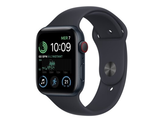 Apple Watch SE 2. Generasjon 44mm GPS + Cellular Midnattsaluminium Smartklokke med Sportsbånd Apple Watch SE 2. Generasjon 44mm GPS + Cellular Midnattsaluminium Smartklokke med Sportsbånd