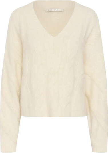 Gestuz Gzsida V Neck Pullover Cream S
