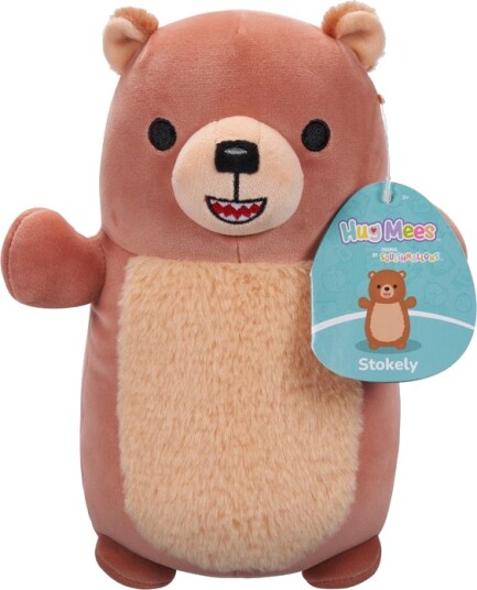 Squishmallows Hugmees Plysjbamse 25cm Stokely Kodiakbjørn