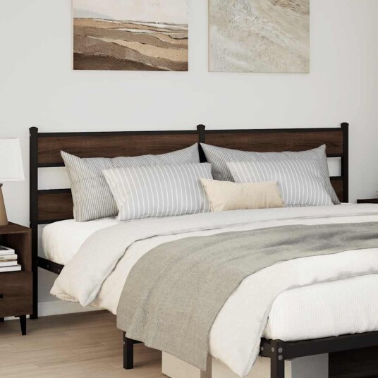Hodegavl brun eik 180 cm stål og konstruert tre 8721158377760